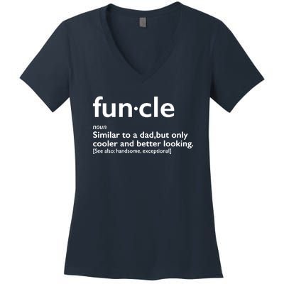 Funcle Uncle Funny Women's V-Neck T-Shirt