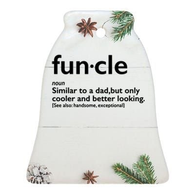 Funcle Uncle Funny Ceramic Bell Ornament