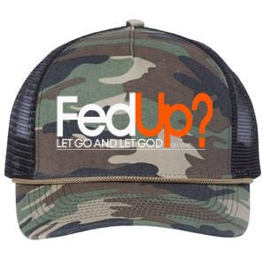 Fed Up Funny Logo Humor Spiritual Christian Retro Rope Trucker Hat Cap