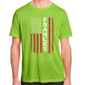 Frances Usa Flag American Flag Patriotic Great Gift Adult ChromaSoft Performance T-Shirt