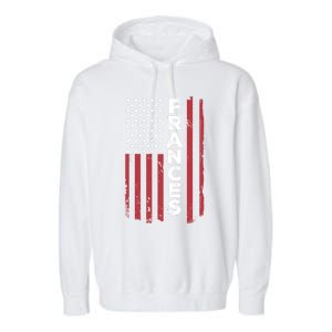 Frances Usa Flag American Flag Patriotic Great Gift Garment-Dyed Fleece Hoodie