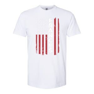 Frances Usa Flag American Flag Patriotic Great Gift Softstyle CVC T-Shirt