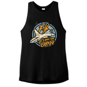 F16 Ukraine Ladies PosiCharge Tri-Blend Wicking Tank