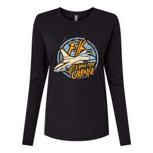 F16 Ukraine Womens Cotton Relaxed Long Sleeve T-Shirt