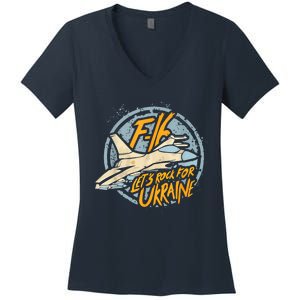 F16 Ukraine Women's V-Neck T-Shirt