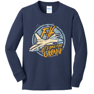 F16 Ukraine Kids Long Sleeve Shirt