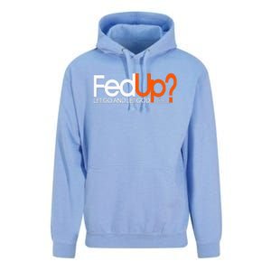 Fed Up  Funny Logo Humor  Spiritual Christian Unisex Surf Hoodie