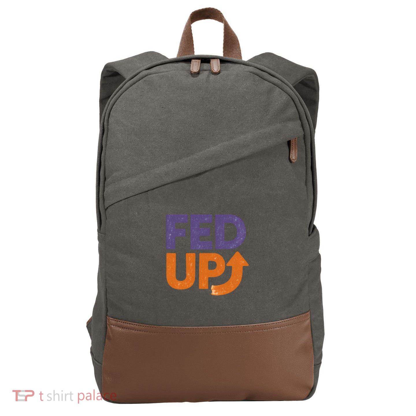 FED UP Cotton Canvas Backpack