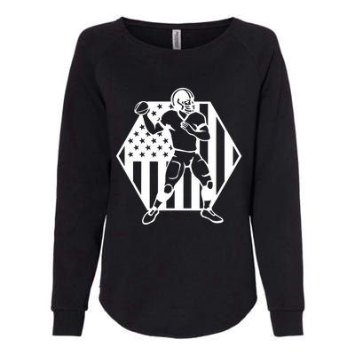 Football USA Flag Womens California Wash Sweatshirt