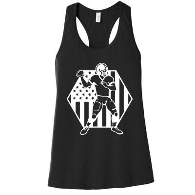 Football USA Flag Women's Racerback Tank