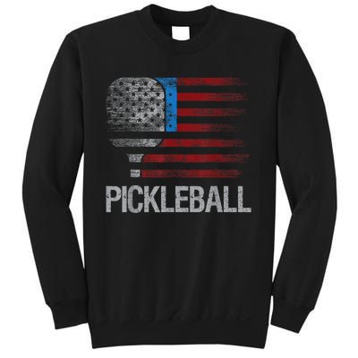 Funny Us Flag Pickleball Player Paddleball Lover Sweatshirt