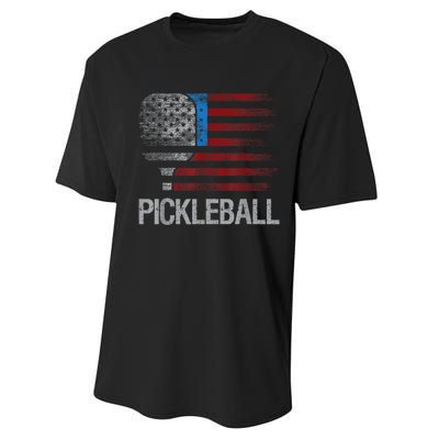 Funny Us Flag Pickleball Player Paddleball Lover Performance Sprint T-Shirt