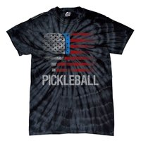 Funny Us Flag Pickleball Player Paddleball Lover Tie-Dye T-Shirt