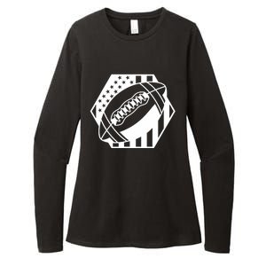 Football USA Flag Womens CVC Long Sleeve Shirt