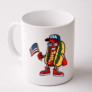 Fun Usa Flag Patriotic Hot Dog Gift Coffee Mug