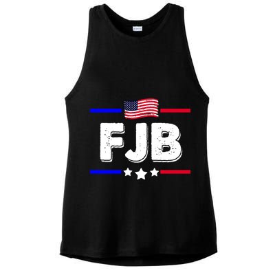 FJB US Flag F Joe Biden Ladies PosiCharge Tri-Blend Wicking Tank