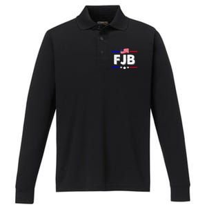 FJB US Flag F Joe Biden Performance Long Sleeve Polo