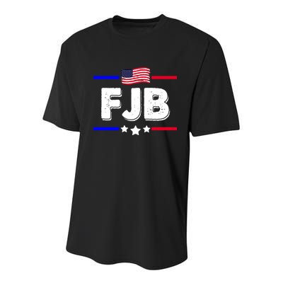 FJB US Flag F Joe Biden Youth Performance Sprint T-Shirt