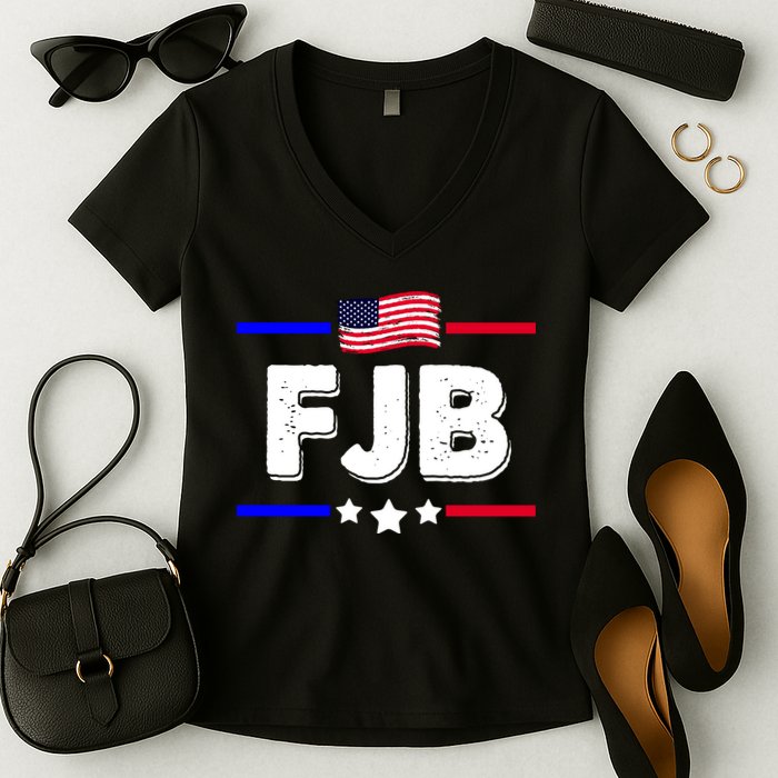 FJB US Flag F Joe Biden Women's V-Neck T-Shirt