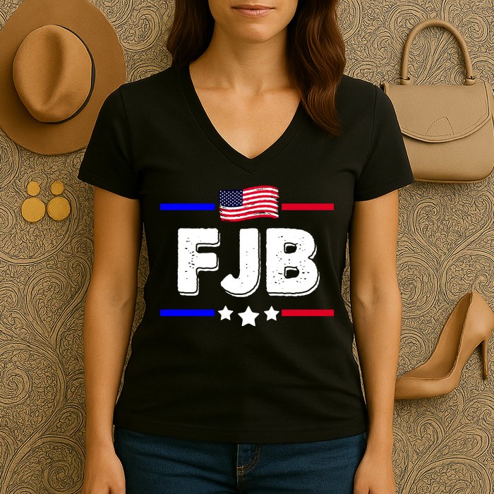 FJB US Flag F Joe Biden Women's V-Neck T-Shirt
