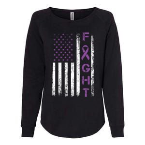 Fighter Usa Flag Gift Fight Crohns Disease Awareness Cute Gift Womens California Wash Sweatshirt