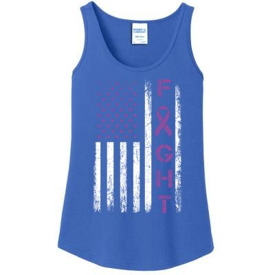 Fighter Usa Flag Gift Fight Crohns Disease Awareness Cute Gift Ladies Essential Tank