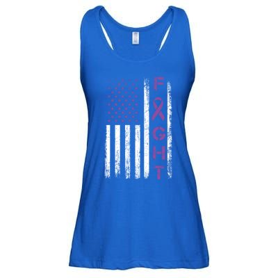 Fighter Usa Flag Gift Fight Crohns Disease Awareness Cute Gift Ladies Essential Flowy Tank