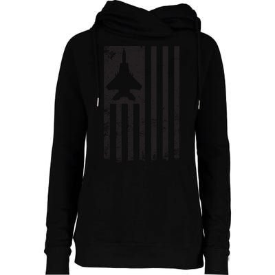 F15 USA FLAG Eagle Fighter Jet For Usaf Pilot Or Crew Womens Funnel Neck Pullover Hood