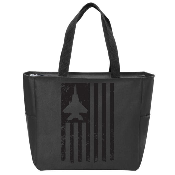 F15 USA FLAG Eagle Fighter Jet For Usaf Pilot Or Crew Zip Tote Bag