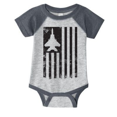 F15 USA FLAG Eagle Fighter Jet For Usaf Pilot Or Crew Infant Baby Jersey Bodysuit