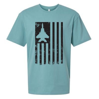 F15 USA FLAG Eagle Fighter Jet For Usaf Pilot Or Crew Sueded Cloud Jersey T-Shirt
