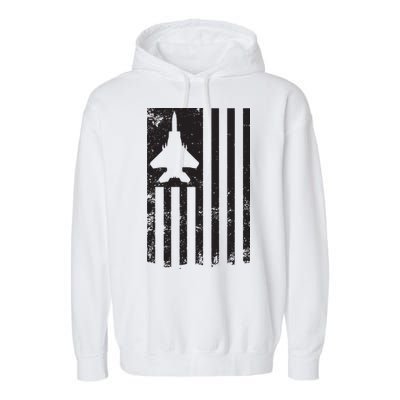 F15 USA FLAG Eagle Fighter Jet For Usaf Pilot Or Crew Garment-Dyed Fleece Hoodie