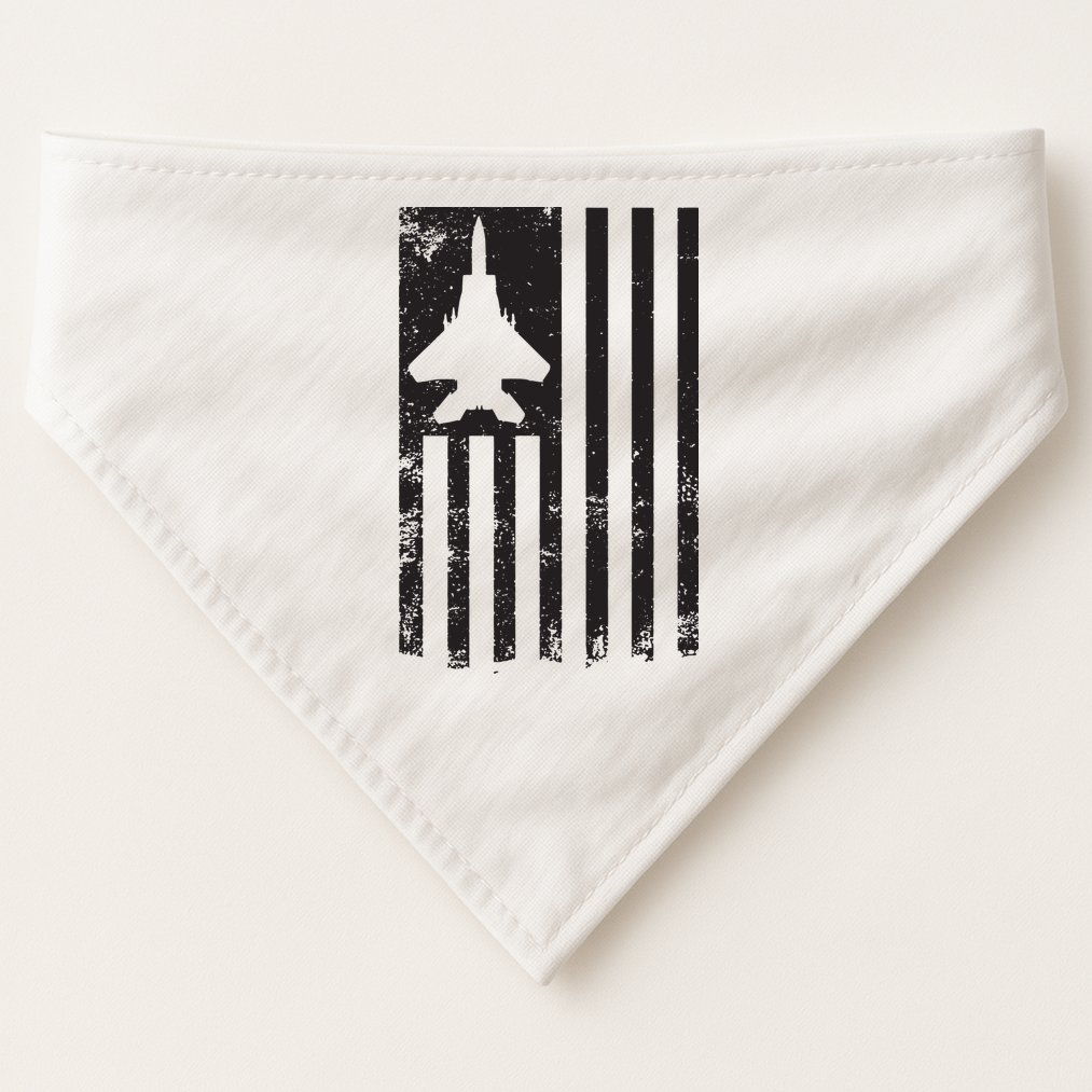 F15 USA FLAG Eagle Fighter Jet For Usaf Pilot Or Crew USA-Made Doggie Bandana