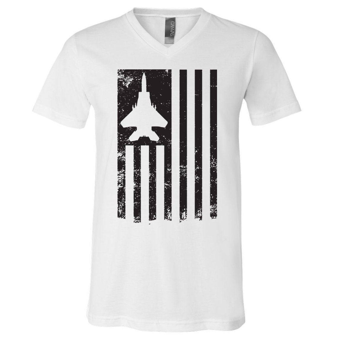 F15 USA FLAG Eagle Fighter Jet For Usaf Pilot Or Crew V-Neck T-Shirt
