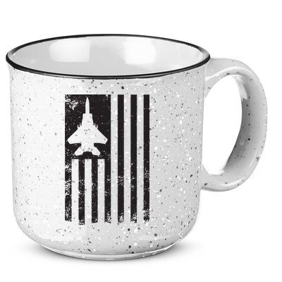 F15 USA FLAG Eagle Fighter Jet For Usaf Pilot Or Crew 15oz Campfire Ceramic Mug