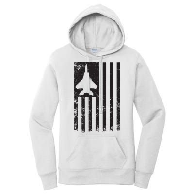 F15 USA FLAG Eagle Fighter Jet For Usaf Pilot Or Crew Women's Pullover Hoodie