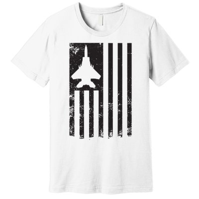 F15 USA FLAG Eagle Fighter Jet For Usaf Pilot Or Crew Premium T-Shirt