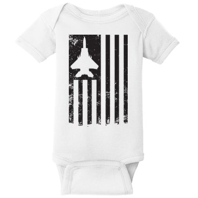 F15 USA FLAG Eagle Fighter Jet For Usaf Pilot Or Crew Baby Bodysuit