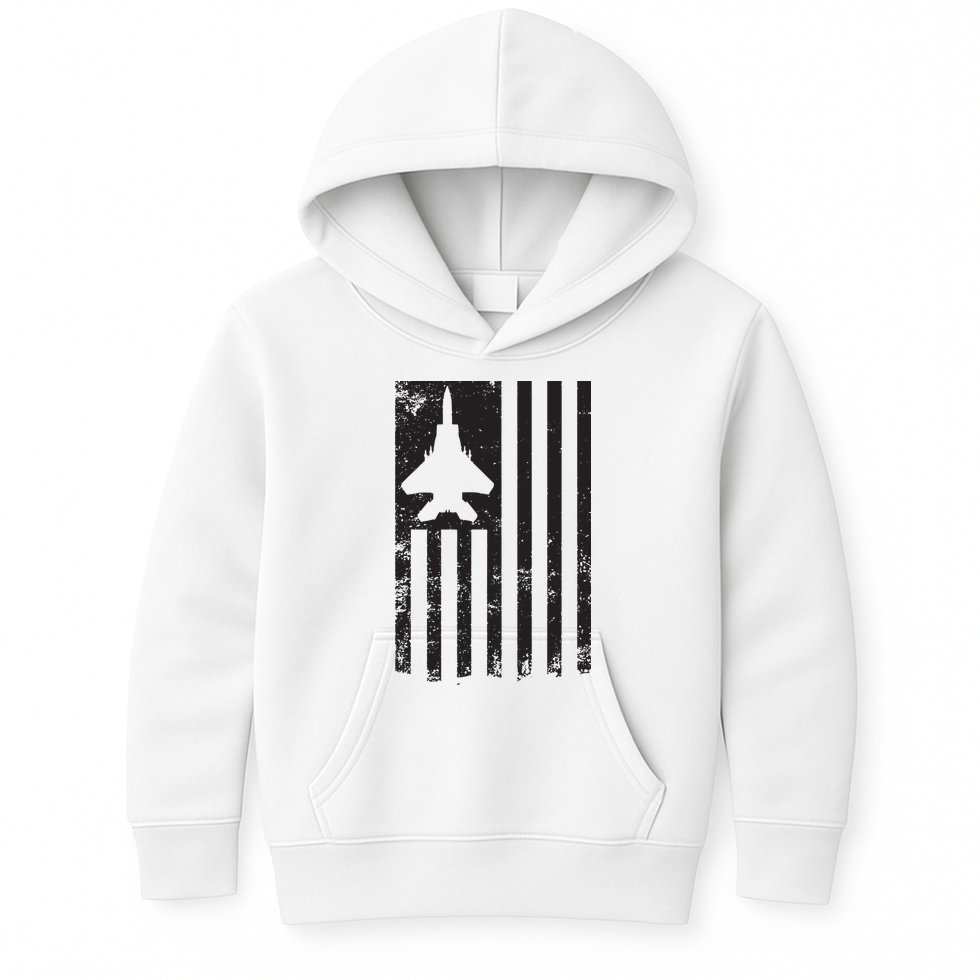 F15 USA FLAG Eagle Fighter Jet For Usaf Pilot Or Crew Kids Hoodie