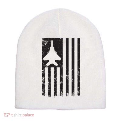 F15 USA FLAG Eagle Fighter Jet For Usaf Pilot Or Crew Short Acrylic Beanie