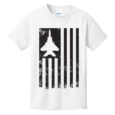 F15 USA FLAG Eagle Fighter Jet For Usaf Pilot Or Crew Kids T-Shirt