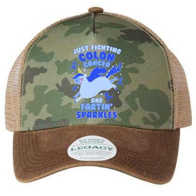 Funny Unicorn Fighting Colon Cancer And Farting Sparkles Legacy Tie Dye Trucker Hat