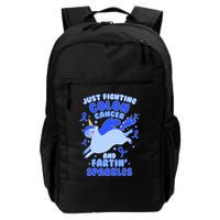 Funny Unicorn Fighting Colon Cancer And Farting Sparkles Backpack