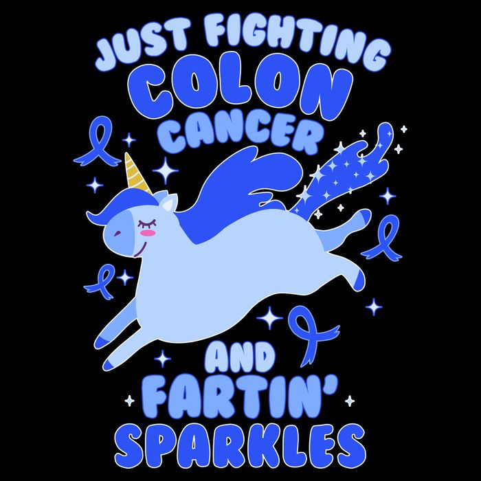 Funny Unicorn Fighting Colon Cancer And Farting Sparkles Sustainable Knit Beanie