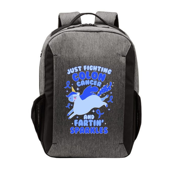 Funny Unicorn Fighting Colon Cancer And Farting Sparkles Vector Backpack