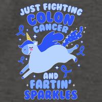 Funny Unicorn Fighting Colon Cancer And Farting Sparkles Vector Backpack