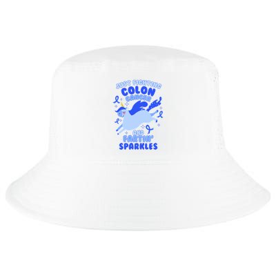 Funny Unicorn Fighting Colon Cancer And Farting Sparkles Cool Comfort Performance Bucket Hat