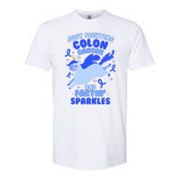 Funny Unicorn Fighting Colon Cancer And Farting Sparkles Softstyle CVC T-Shirt