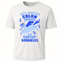 Funny Unicorn Fighting Colon Cancer And Farting Sparkles Performance Shirt