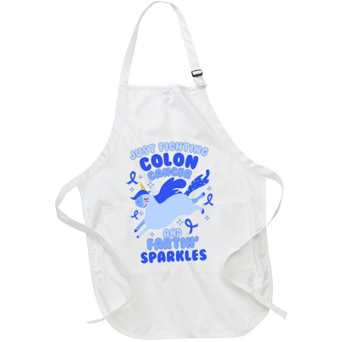 Funny Unicorn Fighting Colon Cancer And Farting Sparkles Apron